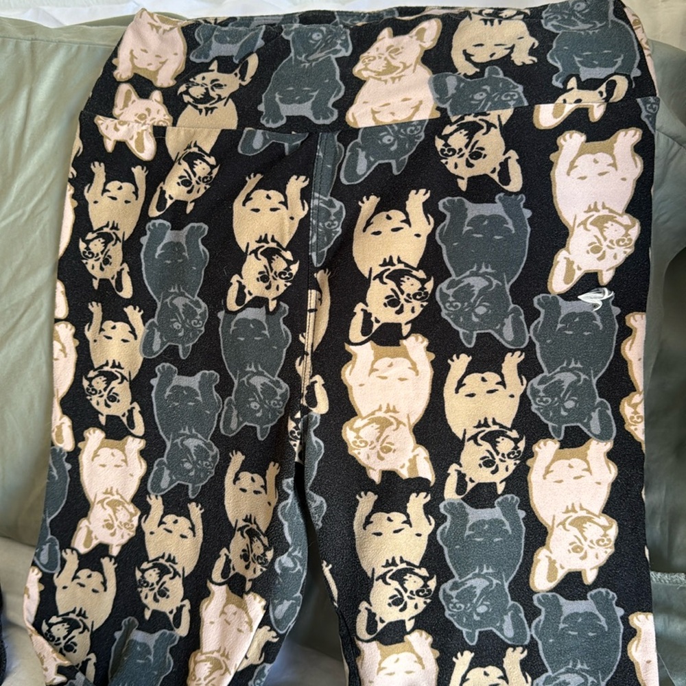Limited edition printed French Bulldog leggings